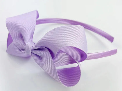 girls headband with grosgrain ribbon bow