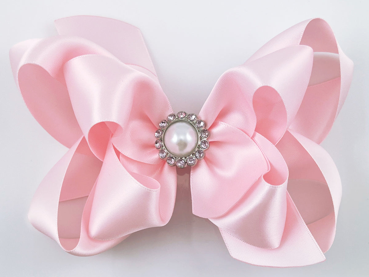 Beautiful Bows Boutique Large Ivory Ruffle Girls Hair Bow Clip or Baby Headband 4 inch (Shown) / Permanently Attached to Headband