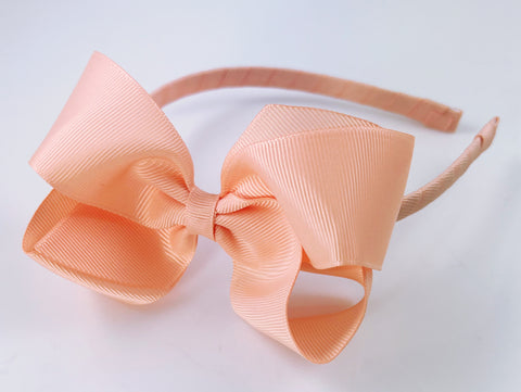 Peach Bow Headband
