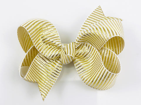 gold hair bow for baby girl