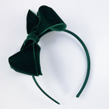 Dark Green Velvet Bow Headband