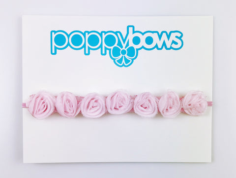 baby headbands flower light pink newborn for photoshoot