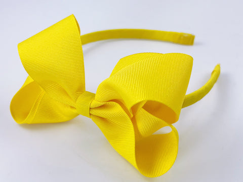 Yellow Bow Headband for Big Girls