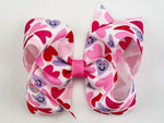 cute heart hair bow for baby girl valentines day