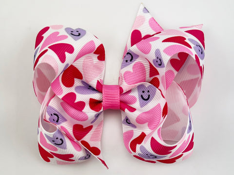 cute heart hair bow for baby girl valentines day