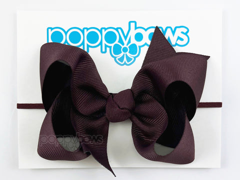 maroon baby headband with bow wine burgundy