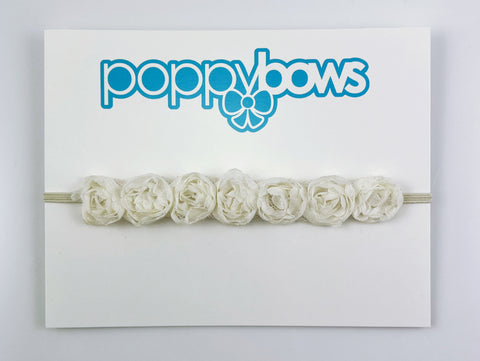 baby headband ivory for baptism christening photoshoot