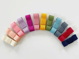baby hair clips small in earth tones