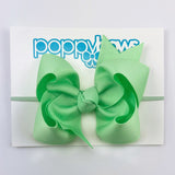light green baby headband with bow