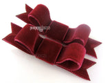 burgundy red velvet hair bows clip