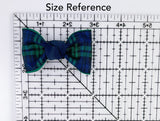 Black and White Plaid Hair Bow Clips