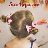 Navy and Pink Striped Hair Bow Clips