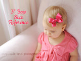 Pink Striped 3 Inch Hair Bow
