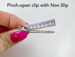 Burgundy Cabbage Rose Hair Clips
