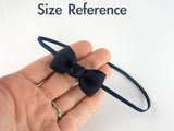 Navy Blue Baby Headband | Tiny Bow