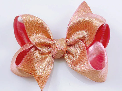 rose gold 3 inch baby girl hair bows
