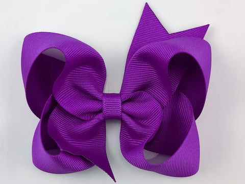 bright purple hair bow