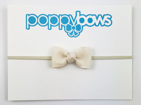 Ivory Baby Headband | Tiny Bow