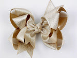 gold hair bow for girls