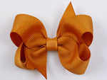 pumpkin spice orange 3 inch baby girl hair bows