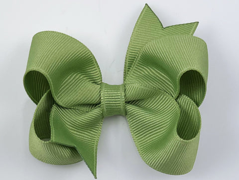 light olive green baby girl 3 inch hair bow