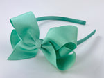 aqua mint girl bow headband