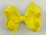 yellow baby girl 3 inch hair bow