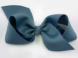dusty vintage blue hair bow
