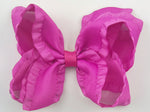 pink ruffle hair bow