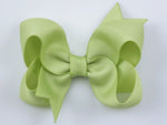 light celery green 3 inch girls hair bow
