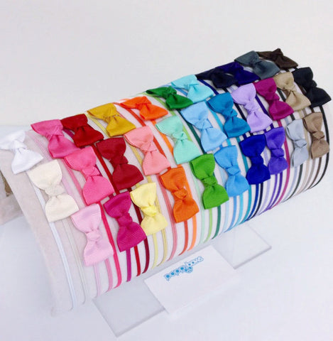 Choose Your Colors / Tiny Bow Baby Headbands / Bundle Pack