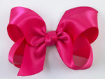 Bright Pink Satin 4" Hair Bow