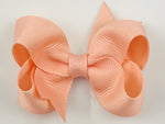 peach baby girl 3 inch hair bow