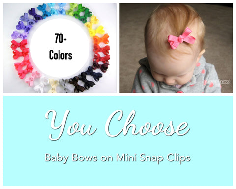 baby hair bows choose your own colors