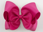 bright dark pink girls 5 inch hair bow