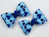 hair bow clips for babies blue