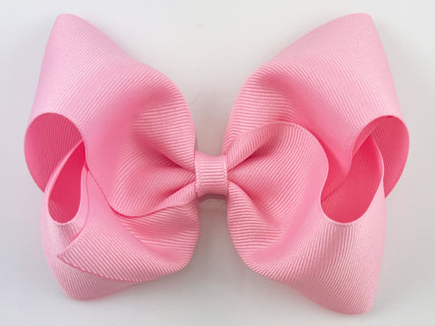 cotton candy light pink baby girls 5 inch hair bow