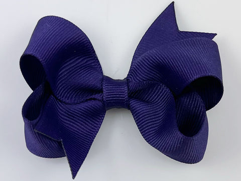 dark purple baby girl 3 inch hair bow