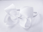 White Bow Headband for Big Girls
