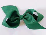 dark green Christmas hair bow for baby girls