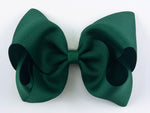 dark green 5 inch large girls hair bow