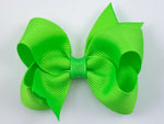 neon green baby girl 3 inch hair bow