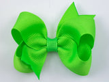 neon green baby girl 3 inch hair bow