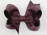 wine maroon 3 inch baby girl hair bows