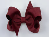 burgundy dark red 3 inch baby girl hair bows