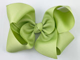 light green hair bow