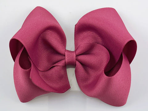 colonial rose deep rosy mauve 5 inch girls hair bow
