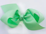 light green hair bows for girl