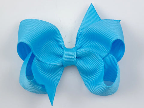 bright ocean water teal blue girls hair bow