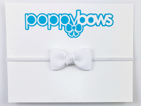 White Baby Headband | Tiny Bow